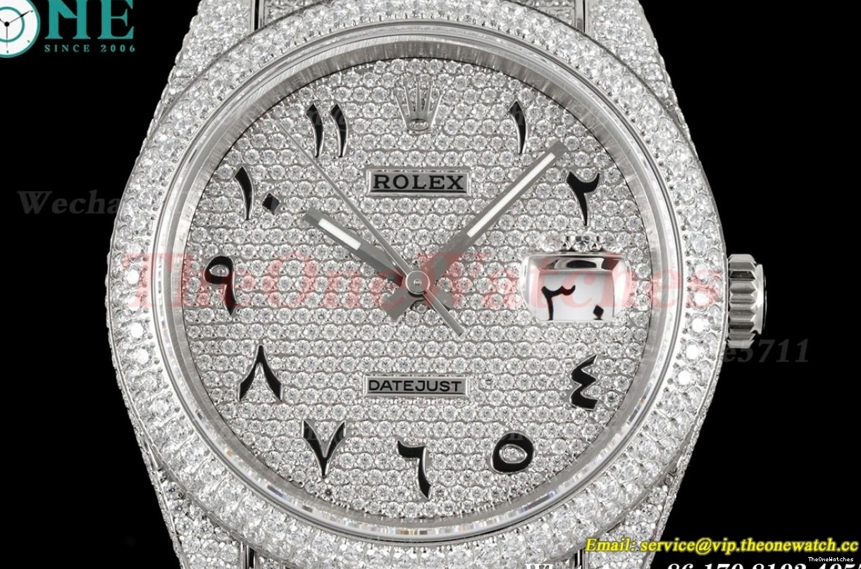 Datejust Full Dia A2824 Arabic 41mm SS Diamonds SS GMF 904L 0227